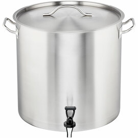 Potato cooking kettle with drain tap and lid, Ø 400 mm, height 400 mm, 50.3 liters product photo