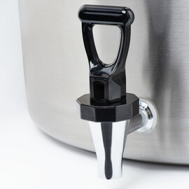 Potato cooking kettle with drain tap and lid, Ø 400 mm, height 400 mm, 50.3 liters product photo  S