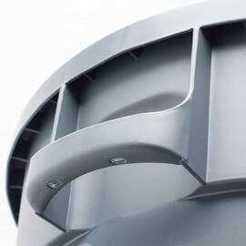 Waste container round, grey, 120 liters product photo  S