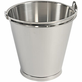 PREMIUM stainless steel bucket, with base tires, with graduations, 15 liters product photo