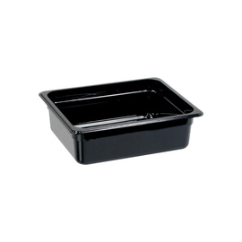 Gastronorm container, STANDARD series, polycarbonate, black, GN 1/2 (100 mm) product photo