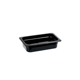 Gastronorm container, STANDARD series, polycarbonate, black, GN 1/4 (65 mm) product photo