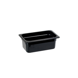 Gastronorm container, STANDARD series, polycarbonate, black, GN 1/4 (100 mm) product photo