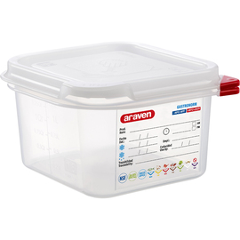 ARAVEN Gastronorm container with lid, polypropylene, GN 1/6 (100 mm) product photo