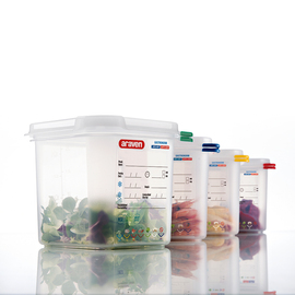 ARAVEN Gastronorm container with lid, polypropylene, GN 1/6 (100 mm) product photo  S