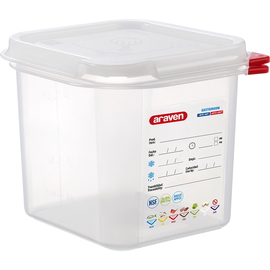 ARAVEN Gastronorm container with lid, polypropylene, GN 1/6 (150 mm) product photo