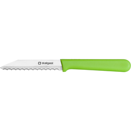 Stalgast bread knife, green handle, steel blade 8.5 cm product photo
