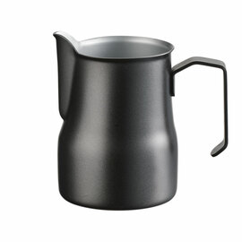 Milk jug made of stainless steel, enamelled, black, 0.35 L product photo