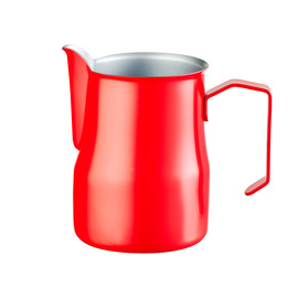 Milk jug made of stainless steel, enamelled, red, 0.35 L product photo