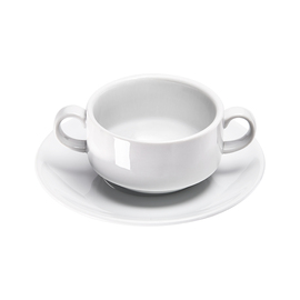 Soup cup, large, pure white hotel porcelain, Isabell series, 380 ml product photo  S