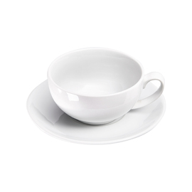 Teapot with cup and saucer, pure white hotel porcelain, Isabell series, 3-piece, 350 ml product photo  S