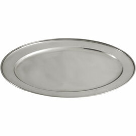 Oval serving platter, stainless steel, 30.2 x 20.2 cm (W x D) product photo
