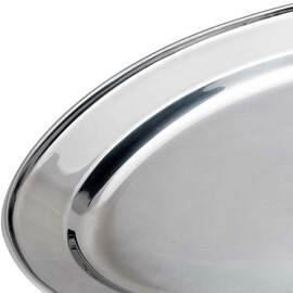 Oval serving platter, stainless steel, 30.2 x 20.2 cm (W x D) product photo  S