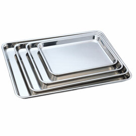 Stainless steel display tray, 300x235x25 mm (WxDxH) product photo