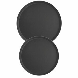 Round tray with non-slip surface, black, Ø 40.5 cm, height 2.5 cm product photo