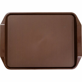 Tray with handles, made of polypropylene, brown, 43 x 30.5 x 3 cm (W x D x H) product photo