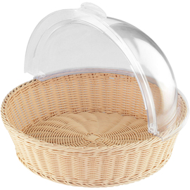 Bread basket with roll-top lid, round product photo