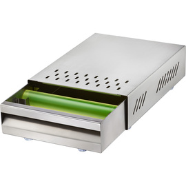 Coffee grounds drawer with knock-off bar, stainless steel product photo
