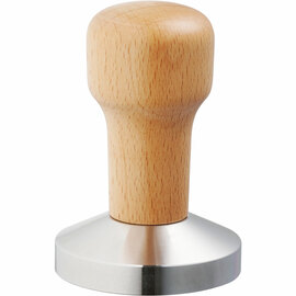 Tamper made of stainless steel, with wooden handle, Ø 58 mm, H. 85 mm product photo