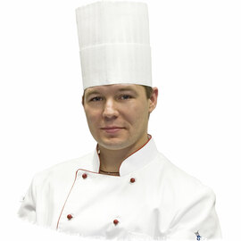 Nino Cucino chef's hat, white, pleated, 100% nonwoven fabric, H. 20 cm product photo