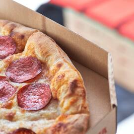 Pizza transport bag, front loader, insulated on all sides, 500x500x300 mm product photo  S