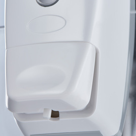 Knee-operated hand wash basin, including faucet and soap dispenser, wall-mounted, 400 mm x 330 mm x 570 mm (W x D x H) product photo  S