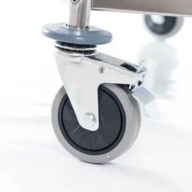 Serving trolley made of stainless steel, with two shelves, 845 x 525 x 940 mm (W x D x H) product photo  S