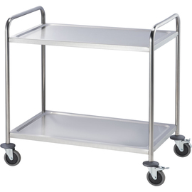 Serving trolley made of stainless steel, with two shelves, 860 x 540 x 940 mm (W x D x H) product photo