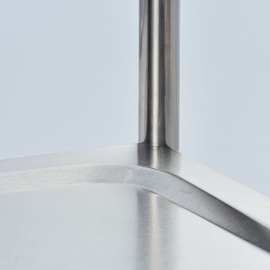 Serving trolley made of stainless steel, with two shelves, 860 x 540 x 940 mm (W x D x H) product photo  S