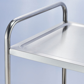 Serving trolley made of stainless steel, with two shelves, 860 x 540 x 940 mm (W x D x H) product photo  S