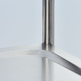 Stainless steel serving trolley with three shelves, 860 x 540 x 920 mm (W x D x H) product photo  S