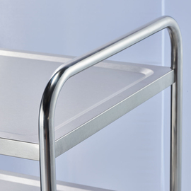 Stainless steel serving trolley with three shelves, 860 x 540 x 920 mm (W x D x H) product photo  S