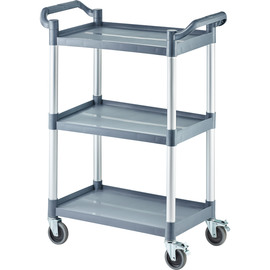 Plastic serving trolley with three shelves, 860 x 425 x 910 mm (W x D x H) product photo