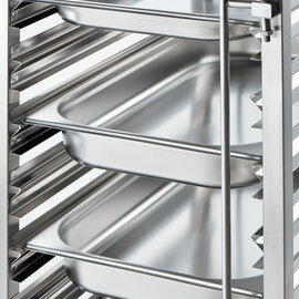 Tray trolley made of stainless steel, suitable for 14 x GN 1/1, 380 x 550 x 1735 mm (W x D x H) product photo  S