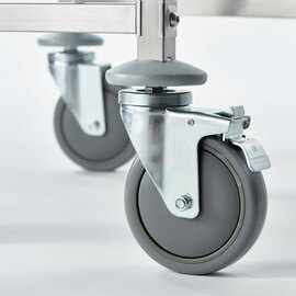 Tray trolley made of stainless steel, suitable for 14 x GN 1/1, 380 x 550 x 1735 mm (W x D x H) product photo  S