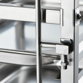 Tray trolley made of stainless steel, suitable for 14 x GN 1/1, 380 x 550 x 1735 mm (W x D x H) product photo  S