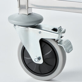 Tray trolley made of stainless steel, suitable for 14 x GN 1/2, 590 x 670 x 1735 mm (W x D x H) product photo  S