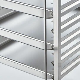 Tray trolley made of stainless steel, suitable for 14 x GN 1/2, 590 x 670 x 1735 mm (W x D x H) product photo  S