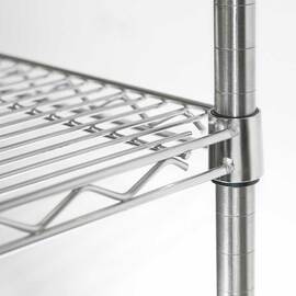 Storage rack made of chrome steel 610x455x1800 mm (WxDxH) product photo  S