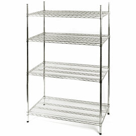 Storage rack made of chrome steel 1220x455x1800 mm (WxDxH) product photo