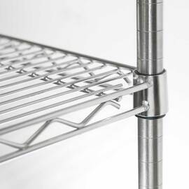 Storage rack made of chrome steel 1220x455x1800 mm (WxDxH) product photo  S