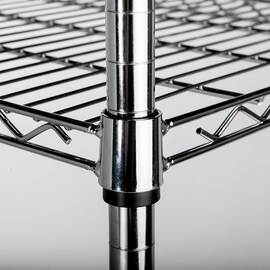 Storage rack made of chrome-plated steel, dimensions 900x400x1800 mm (WxDxH) product photo  S