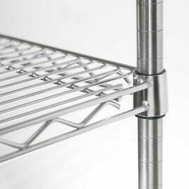 Storage rack made of chrome steel 1220x610x1800 mm (WxDxH) product photo  S