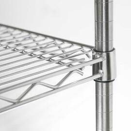 Storage rack made of chrome steel 1525x610x1800 mm (WxDxH) product photo  S