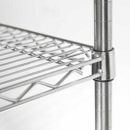 Storage rack made of chrome steel 1825x610x1800 mm (WxDxH) product photo  S
