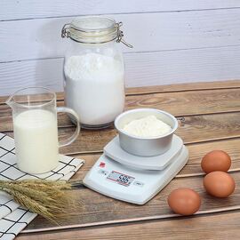 Portable kitchen scale capacity 5.2 kg, division 1 g, dimensions 144 x 205 x 41 mm (WxDxH) product photo  S