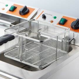 Double deep fryer CATERINA, 2x8 liters, 415x430x315 mm (WxDxH), 2x 2 kW 230 V product photo  S