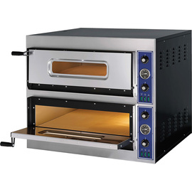 GGF pizza oven E-Start Line with two chambers for 12 pizzas of 320 mm each, 14.4 kW, 900x1080x750 mm (WxDxH) product photo