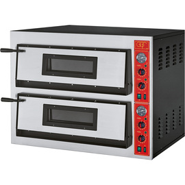 GGF pizza oven with two chambers for 8 pizzas of 360 mm each, solid fireclay, 12 kW, 1010 x 850 x 750 mm (W x D x H) product photo
