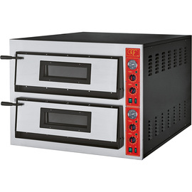 GGF pizza oven with two chambers for 12 pizzas of 360 mm each, solid fireclay, 18 kW, 1010 x 1210 x 750 mm (W x D x H) product photo